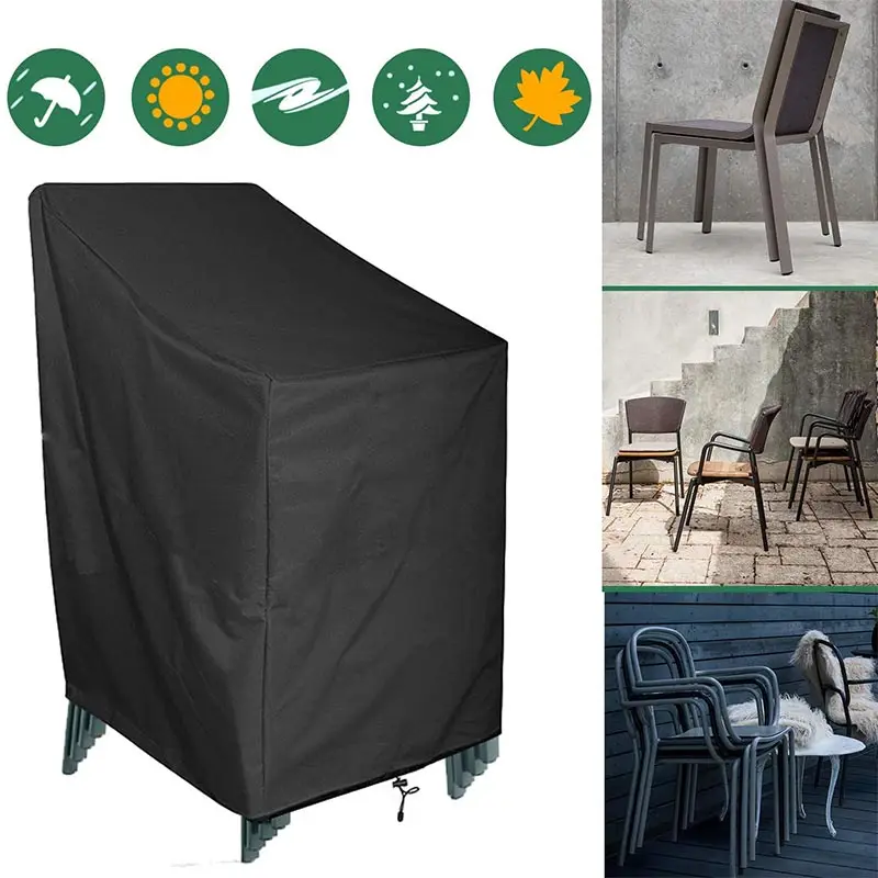 210D Oxford Cloth Chair Cover Stacked Chair Dust Cover Outdoor Garden Patio Furniture Protector Cover Patio Chair Bench Cover
210D Oxford Cloth Chair Cover Stacked Chair Dust Cover Outdoor Garden Patio Furniture Protector Cover Patio Chair Bench Cover
