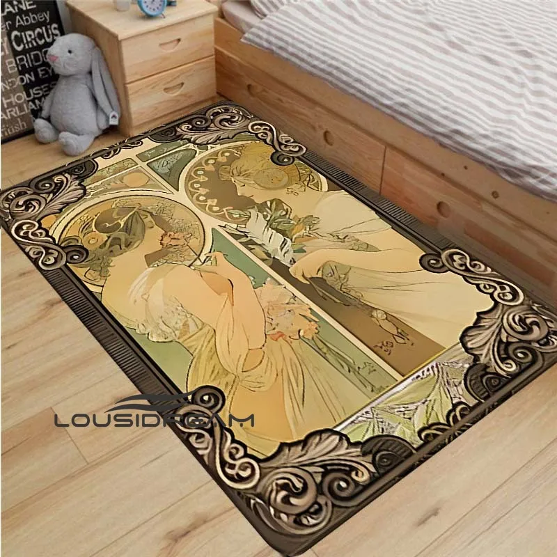 Mucha Art Carpet 3D Printing Ins Retro Girl Heart Girl Bedroom Room Living Room Sofa Bedroom Wooden Floor Mat Large Carpet
Mucha Art Carpet 3D Printing Ins Retro Girl Heart Girl Bedroom Room Living Room Sofa Bedroom Wooden Floor Mat Large Carpet