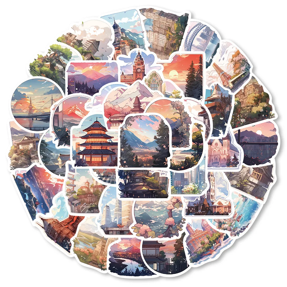 Raymeel 50pieces World Famous Attractions Graffiti Stickers Outdoor Scenery DIY Luggage Scooter Notebook Paintings Decals Mural
Raymeel 50pieces World Famous Attractions Graffiti Stickers Outdoor Scenery DIY Luggage Scooter Notebook Paintings Decals Mural