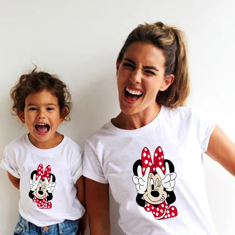New Mother Kids Tshirts Funny Minnie Mouse Family Matching Outfits Summer White Short Sleeve Mother Daughter Matching Clothes
New Mother Kids Tshirts Funny Minnie Mouse Family Matching Outfits Summer White Short Sleeve Mother Daughter Matching Clothes