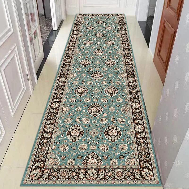 European Retro Jacquard Corridor Carpets Blue Long Aisle Rug For Hallway Entrance Hall Carpet Non-slip Carpet Room Decor Doormat
European Retro Jacquard Corridor Carpets Blue Long Aisle Rug For Hallway Entrance Hall Carpet Non-slip Carpet Room Decor Doormat