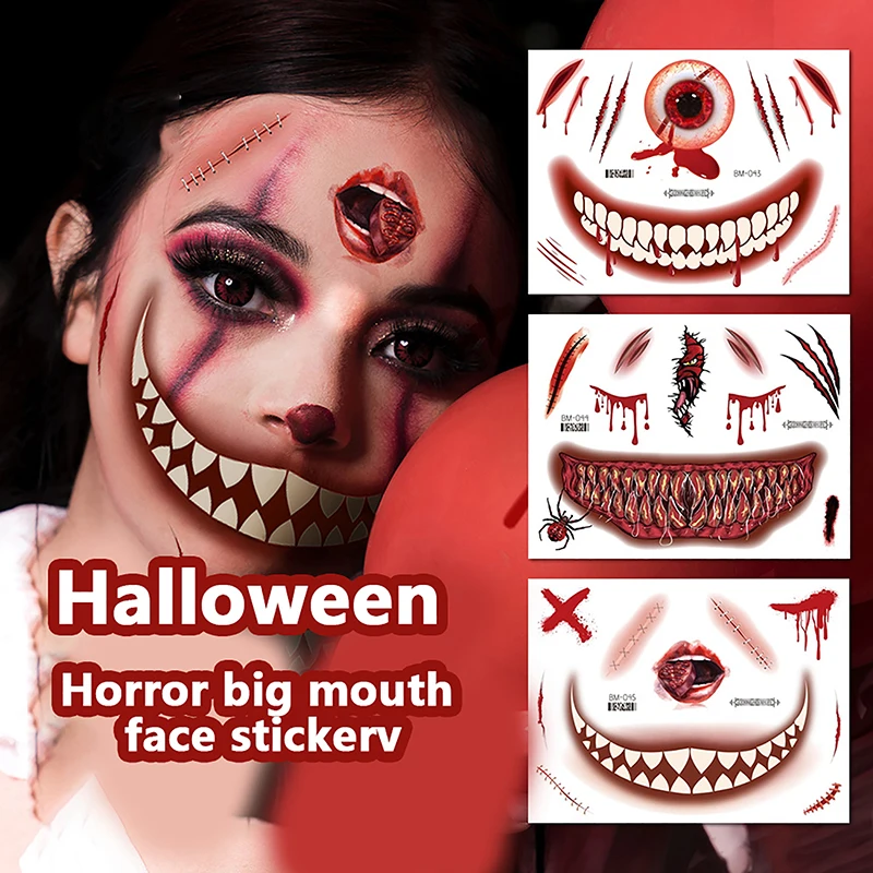 Halloween Bloody Wound Tattoo Face Stickers Diy Simulation Scar Tattoo Skull Blood Palm Print Horror Halloween Party Decor
Halloween Bloody Wound Tattoo Face Stickers Diy Simulation Scar Tattoo Skull Blood Palm Print Horror Halloween Party Decor