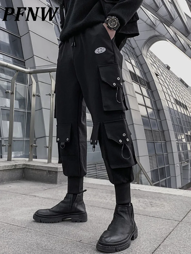 PFNW Cargo Pants Men's Functional Wind High Street Streetwear Multiple Pockets Black Style Elastic Waist Loose Trousers 12A1045
PFNW Cargo Pants Men's Functional Wind High Street Streetwear Multiple Pockets Black Style Elastic Waist Loose Trousers 12A1045