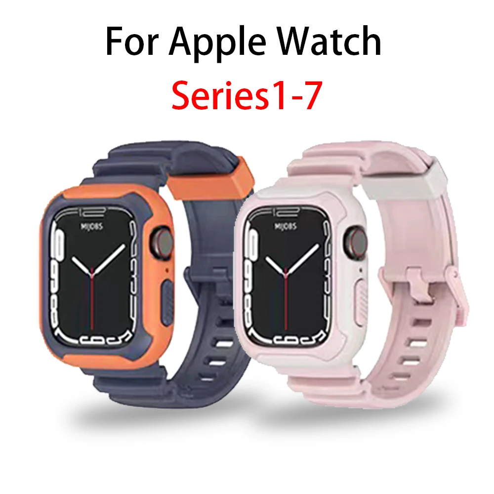 Case+Strap for Apple Watch 45mm 41mm 44mm 40mm 42mm Sport Protect Watchband for iWatch Series 8 7 6 5 4 3 SE Smartwatch Bracelet
Case+Strap for Apple Watch 45mm 41mm 44mm 40mm 42mm Sport Protect Watchband for iWatch Series 8 7 6 5 4 3 SE Smartwatch Bracelet