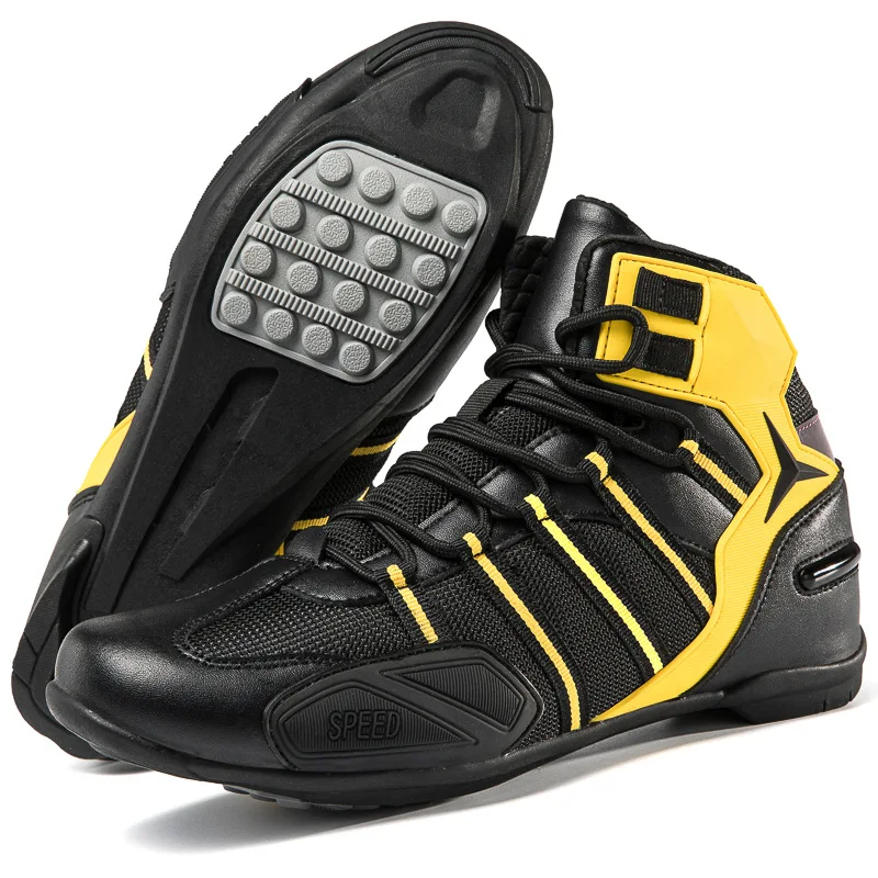 High-top breathable mesh motorcycle shoes non-slip wear-resistant shock-absorbing rubber sole anti-scalding anti-collision
High-top breathable mesh motorcycle shoes non-slip wear-resistant shock-absorbing rubber sole anti-scalding anti-collision