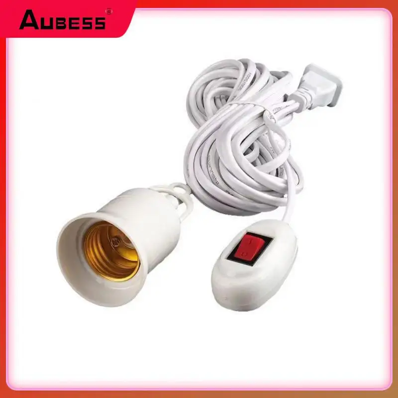 

3/5/8/10m Led Bulb Socket Adapter Suspension E27 Lamp Bases Two Plugs With Switch Accessories Tools Universal Screw Lamp Holder