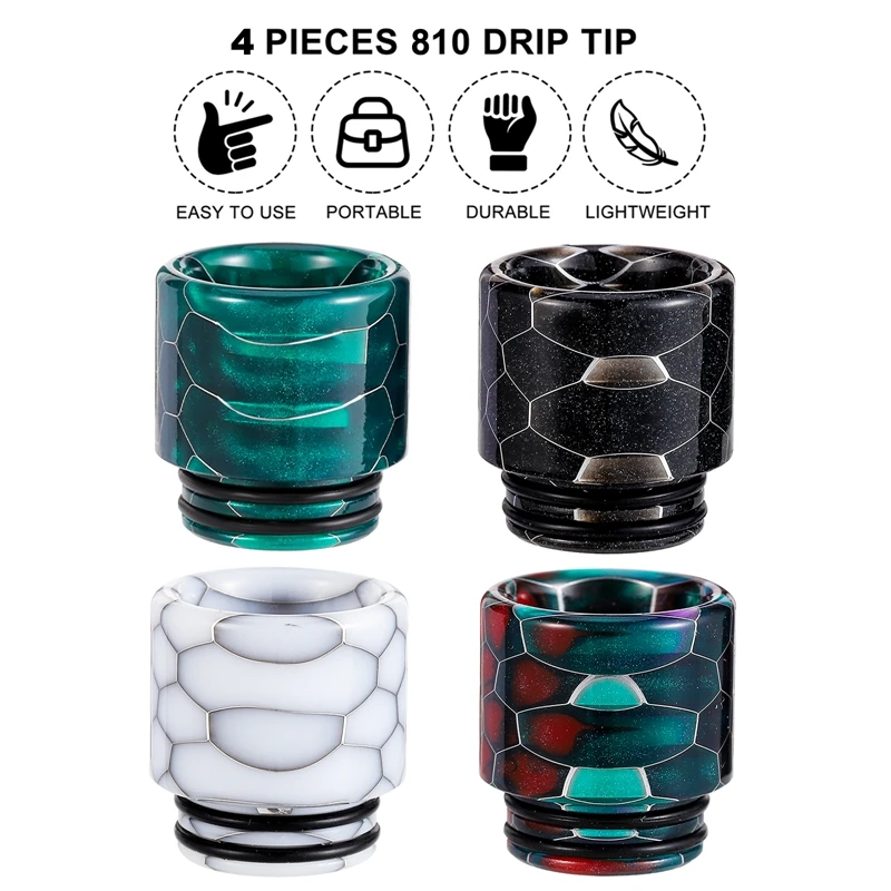 4pcs/set 810 Drip Tips Replacement Honeycomb Standard Drip Tip Resin Drip Tip Connector Cover Quick Fitting For Coffee Machine
4pcs/set 810 Drip Tips Replacement Honeycomb Standard Drip Tip Resin Drip Tip Connector Cover Quick Fitting For Coffee Machine