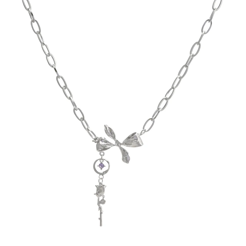 Original New Rose Bow Necklace Cool Sweater Chain Small Accessories Personalized Hip Hop Jewelry Trend
Original New Rose Bow Necklace Cool Sweater Chain Small Accessories Personalized Hip Hop Jewelry Trend