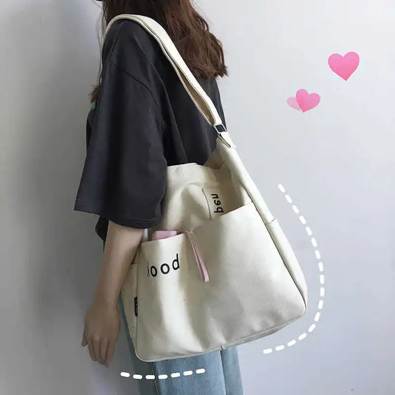 Korean Style Ins Bag Ladies Large Capacity Canvas Bag Casual Fashion Diagonal Bag All-match Schoolbag Shoulder Bag for Students
Korean Style Ins Bag Ladies Large Capacity Canvas Bag Casual Fashion Diagonal Bag All-match Schoolbag Shoulder Bag for Students