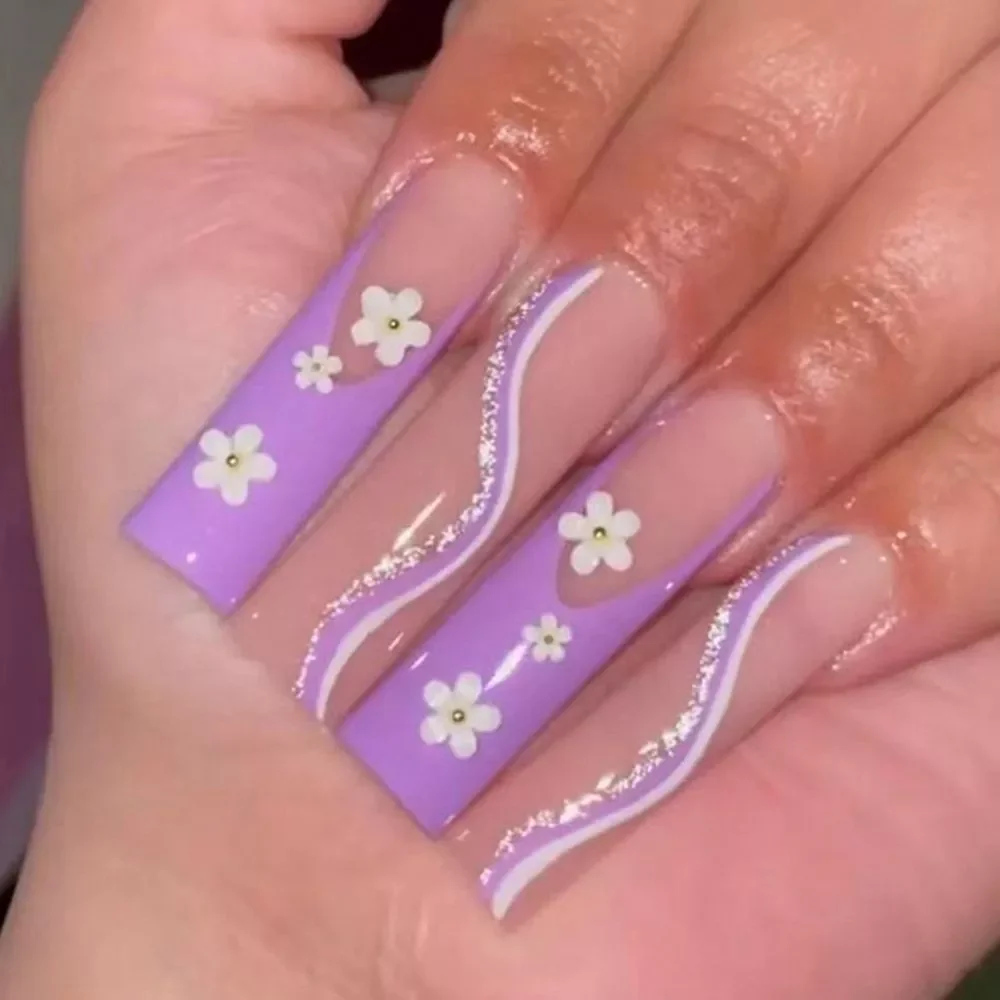 24pcs Detachable Coffin Butterfly False Nails French Ballerina Flower Rhinestone Fake Nail Full Cover Nail Tips Press On Nails
24pcs Detachable Coffin Butterfly False Nails French Ballerina Flower Rhinestone Fake Nail Full Cover Nail Tips Press On Nails