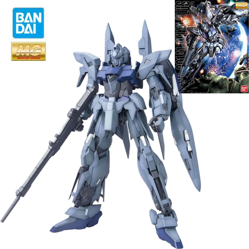 

Bandai Genuine Gundam Model Garage Kit MG Series 1/100 Anime Figure MSN-001A1 DELTA PLUS Action Toys for Boys Collectible Model
