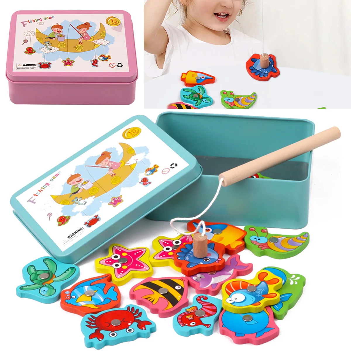 Magnetic Fishing Montessori Toys Games Child Marine Life Cognition Color Number Wooden Toy Kids Children Early Educational Toys
Magnetic Fishing Montessori Toys Games Child Marine Life Cognition Color Number Wooden Toy Kids Children Early Educational Toys