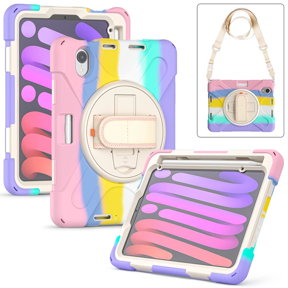 With Pencil Holder Rotate PC Stand Fundas Tablet Case for iPad Mini 6 Mini6 2021 6th A2568 8.3 Cover Shockproof Silicone Coque
With Pencil Holder Rotate PC Stand Fundas Tablet Case for iPad Mini 6 Mini6 2021 6th A2568 8.3 Cover Shockproof Silicone Coque