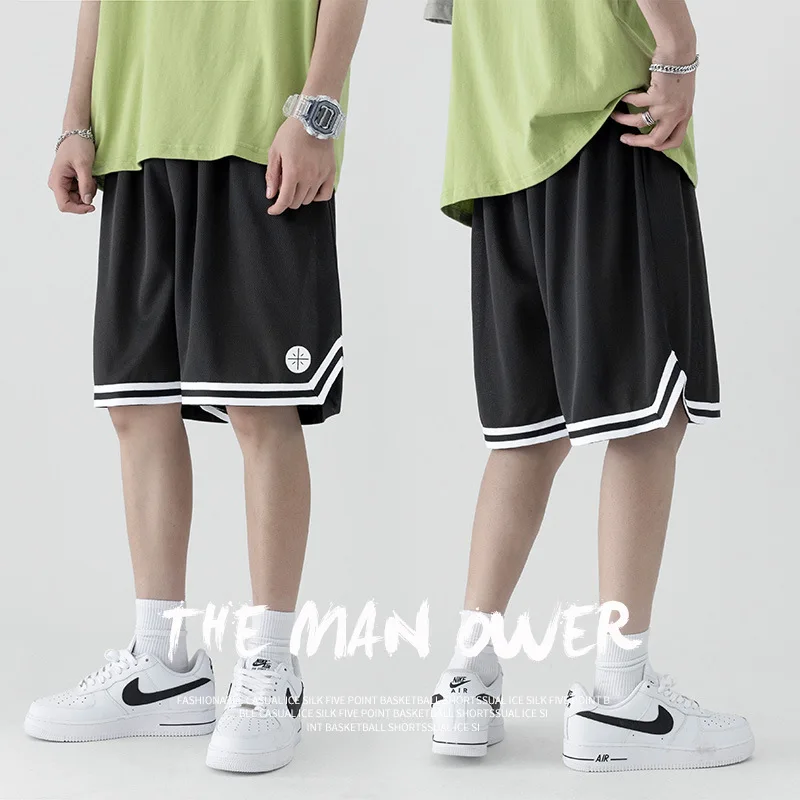 Sports Shorts Men's Loose Ice Silk Casual Basketball Pants Summer Thin Wide Leg Running Five-point Pants Men Beach Travel Shorts
Sports Shorts Men's Loose Ice Silk Casual Basketball Pants Summer Thin Wide Leg Running Five-point Pants Men Beach Travel Shorts