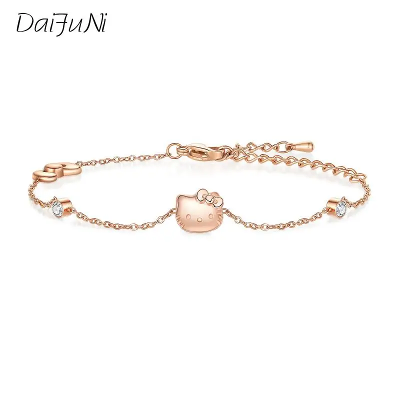 Cartoon Sanrio Japanese Hellokitty Exquisite Superfine Bowknot Rose Gold Color Bracelet Maiden Heart Fashion Girl Birthday Gift
Cartoon Sanrio Japanese Hellokitty Exquisite Superfine Bowknot Rose Gold Color Bracelet Maiden Heart Fashion Girl Birthday Gift