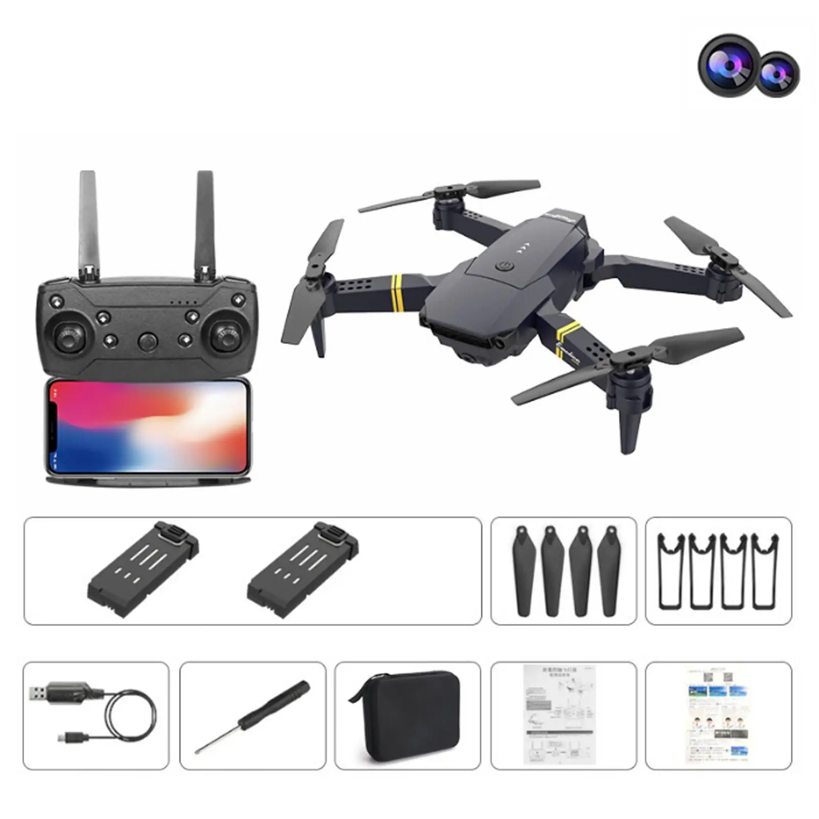 RC Drone 4K Toy E58 Drone WIFI FPV With Wide Angle Camera Hold Mode Foldable Quadcopter Helicopter with Battery Kids Drones
RC Drone 4K Toy E58 Drone WIFI FPV With Wide Angle Camera Hold Mode Foldable Quadcopter Helicopter with Battery Kids Drones