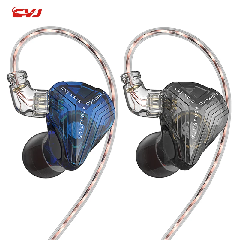 

CVJ KE-S Earphones Dual Magnetic Dynamic Driver Headphones 360° Surround Sound Filed Headsets In Ear Earbuds With Hifi Cable