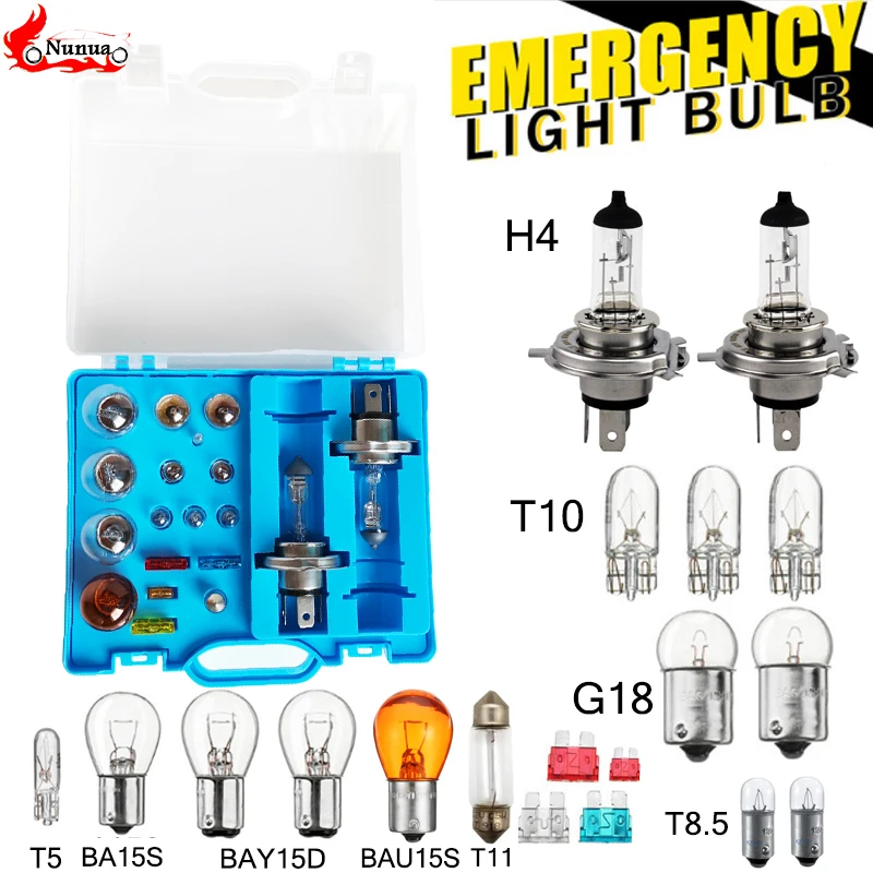 19Pcs/Set BA15S BAY15D Auto Halogen Spare Light Emergency Lamp T5 T8.5 T10 G18 H4 Fog Light Turn Lamp Headlight Bulb FUSE Kit
19Pcs/Set BA15S BAY15D Auto Halogen Spare Light Emergency Lamp T5 T8.5 T10 G18 H4 Fog Light Turn Lamp Headlight Bulb FUSE Kit