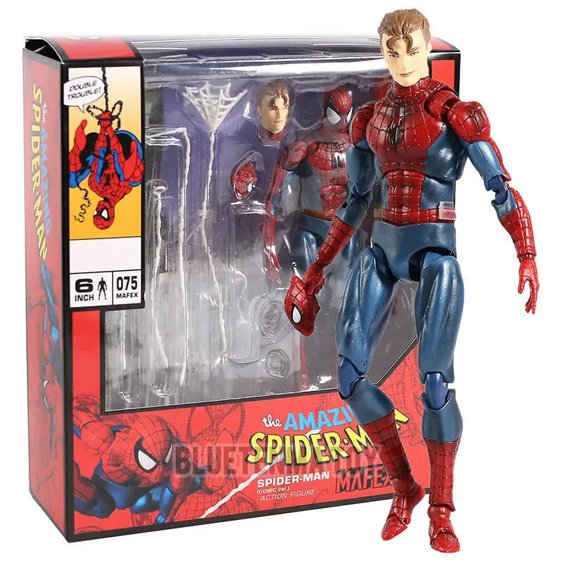 Фигурка Человека-паука Mafex 075 16 см. Удивительный Человек-паук MAF075 Comic Ver. Фигурки