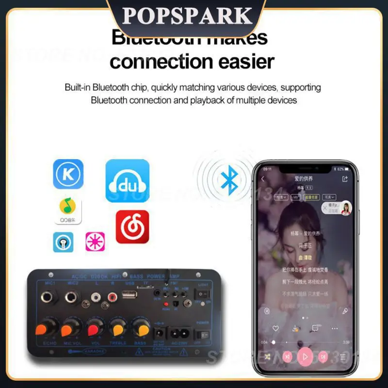 Durable Digital Power Amplifier 12v 24v Multifunctional Board Subwoofer Bluetooth Digital Bluetooth Stereo Amplifier Portable
Durable Digital Power Amplifier 12v 24v Multifunctional Board Subwoofer Bluetooth Digital Bluetooth Stereo Amplifier Portable