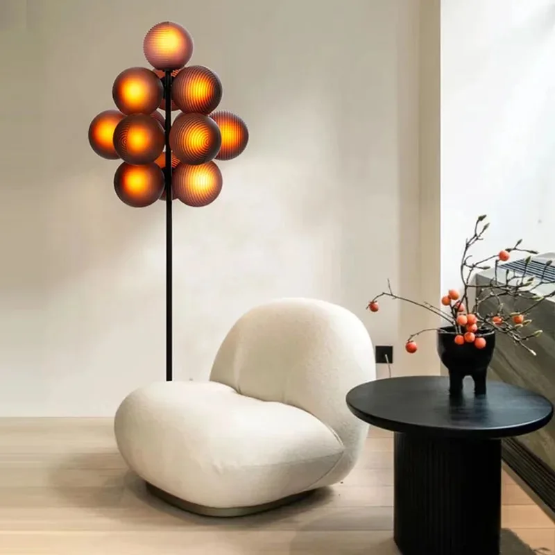 Led Modern Floor Lamp with Grape Glass Lampshade for Living Room Home Decorations Floor Light Bedroom Creative Designer Lighting
Led Modern Floor Lamp with Grape Glass Lampshade for Living Room Home Decorations Floor Light Bedroom Creative Designer Lighting