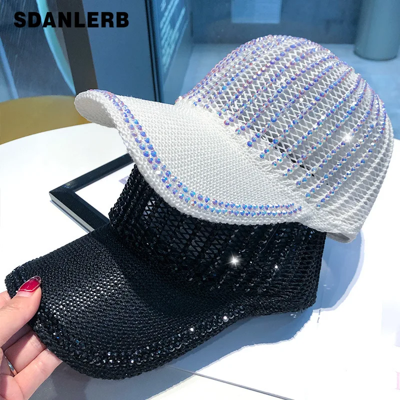 Hollow-out Knitted Rhinestone Baseball Cap Women's Summer Sun-Proof Sun Protection Hat Casual All-Match Peaked Visor Hat
Hollow-out Knitted Rhinestone Baseball Cap Women's Summer Sun-Proof Sun Protection Hat Casual All-Match Peaked Visor Hat