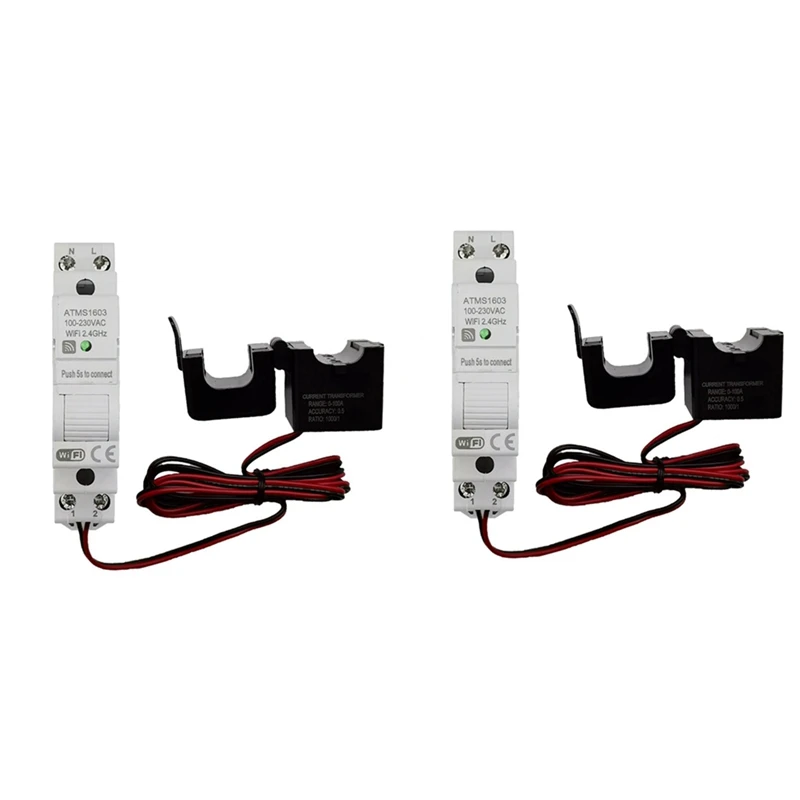 2X ATMS1603 Tuya Single Phase Wifi Intelligent Energy Meter 100A Din Rail Precisely Measuring Voltmeter Ammeter Power
2X ATMS1603 Tuya Single Phase Wifi Intelligent Energy Meter 100A Din Rail Precisely Measuring Voltmeter Ammeter Power