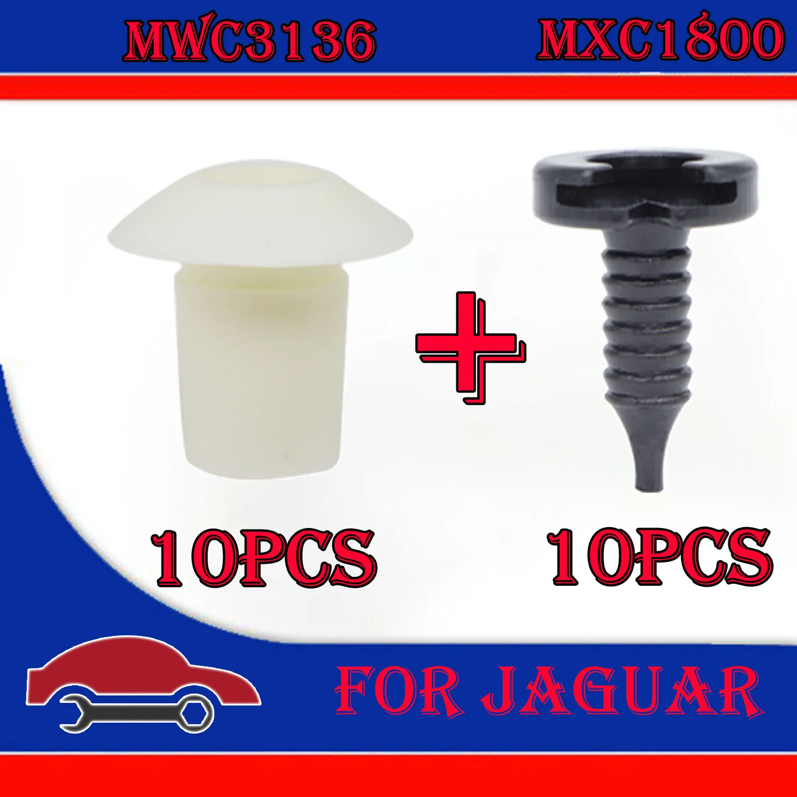 

20X Snap Sack Inserts Grommet Fender Interior Door Card Trim Panel Clip Fastener Stud Plug For Jaguar S-Type Vanden Plas X-Type