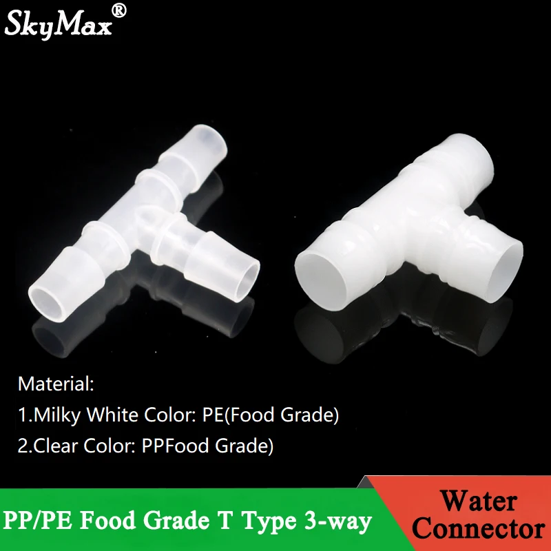 10Pcs Dia 3.2mm~25mm Water Connector PP PE Food Grade T Type 3-way Splitter Pipe Tube Hose Irrigate Joint Adapter Tapered Head
10Pcs Dia 3.2mm~25mm Water Connector PP PE Food Grade T Type 3-way Splitter Pipe Tube Hose Irrigate Joint Adapter Tapered Head