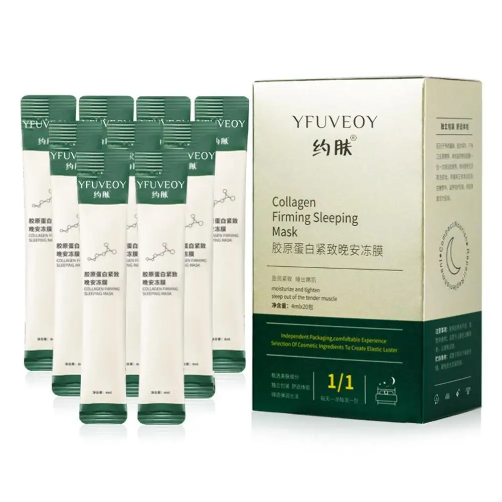20Pcs/box Collagen Mask Collagen Sleeping Mask Hydrating Froze Film Anti-Aging Moisturizing Mask Depth Replenishment Skin Care
20Pcs/box Collagen Mask Collagen Sleeping Mask Hydrating Froze Film Anti-Aging Moisturizing Mask Depth Replenishment Skin Care