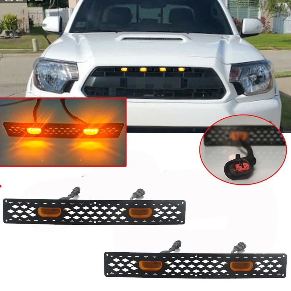 For Toyota Raptor Style Front Hood Grille 4pcs Amber LED Lights Assy W/Bracket Car Accessories High-quality Driving Lights
For Toyota Raptor Style Front Hood Grille 4pcs Amber LED Lights Assy W/Bracket Car Accessories High-quality Driving Lights