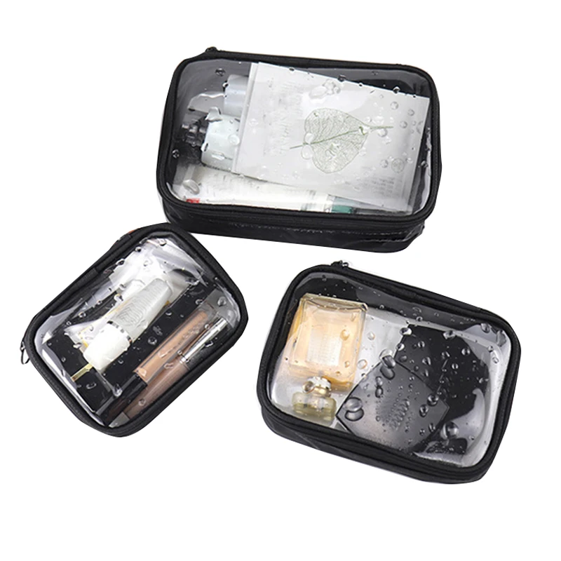 New Women's Cosmetic Bag Travel Neceser Zipper Toiletries Bag Transparent Black Makeup Organizer Beauty Case Wash Storage Bag
New Women's Cosmetic Bag Travel Neceser Zipper Toiletries Bag Transparent Black Makeup Organizer Beauty Case Wash Storage Bag