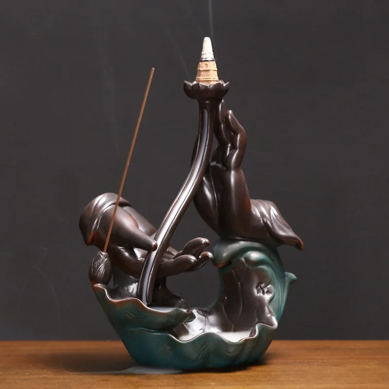 Zen Ceramic Hand Incense Holder Modern Backflow Air Freshen Sandalwood Incense Holder Bruleur Bougie Fondant Aroma Diffus
Zen Ceramic Hand Incense Holder Modern Backflow Air Freshen Sandalwood Incense Holder Bruleur Bougie Fondant Aroma Diffus