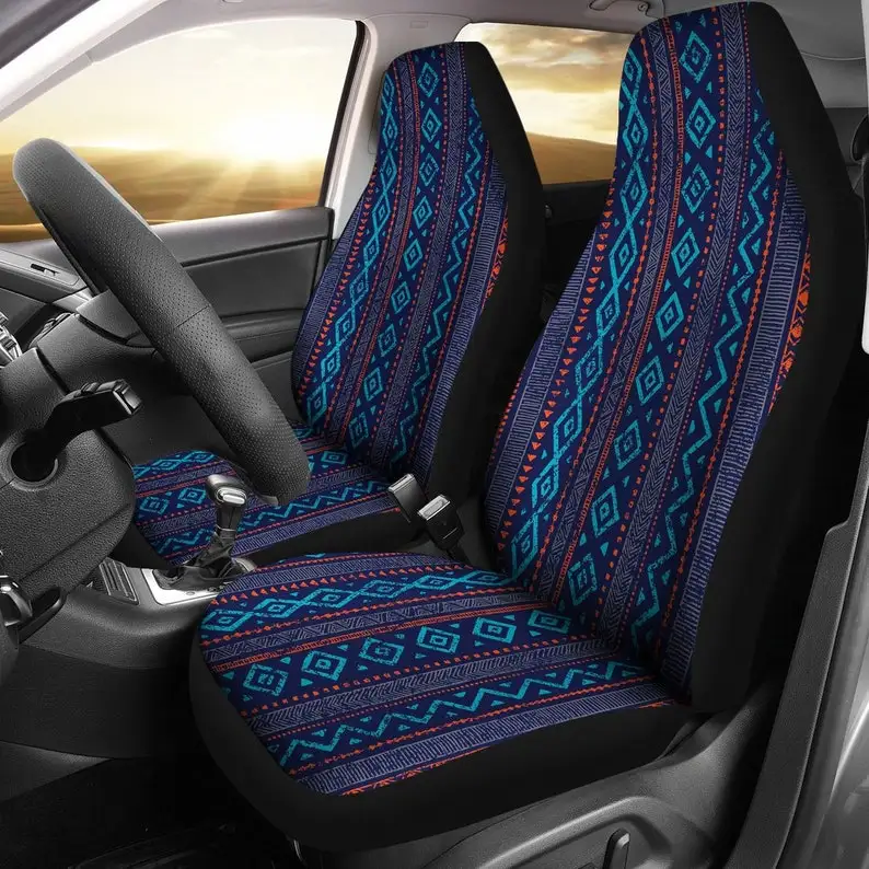 Navy Blue Ethnic Aztec Boho Chic Bohemian Pattern Car Seat Covers Pair, 2 Front Seat Covers, Car Seat Protector, Car Accessories
Navy Blue Ethnic Aztec Boho Chic Bohemian Pattern Car Seat Covers Pair, 2 Front Seat Covers, Car Seat Protector, Car Accessories