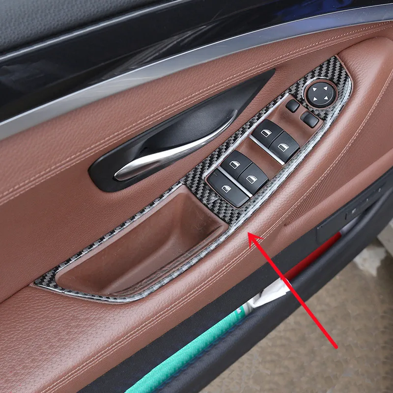 Carbon Fiber Stickers Car Door Window Control Panel Modification Cover Trim Strips For BMW 5 Series F10 Car Inner Accessories
Carbon Fiber Stickers Car Door Window Control Panel Modification Cover Trim Strips For BMW 5 Series F10 Car Inner Accessories