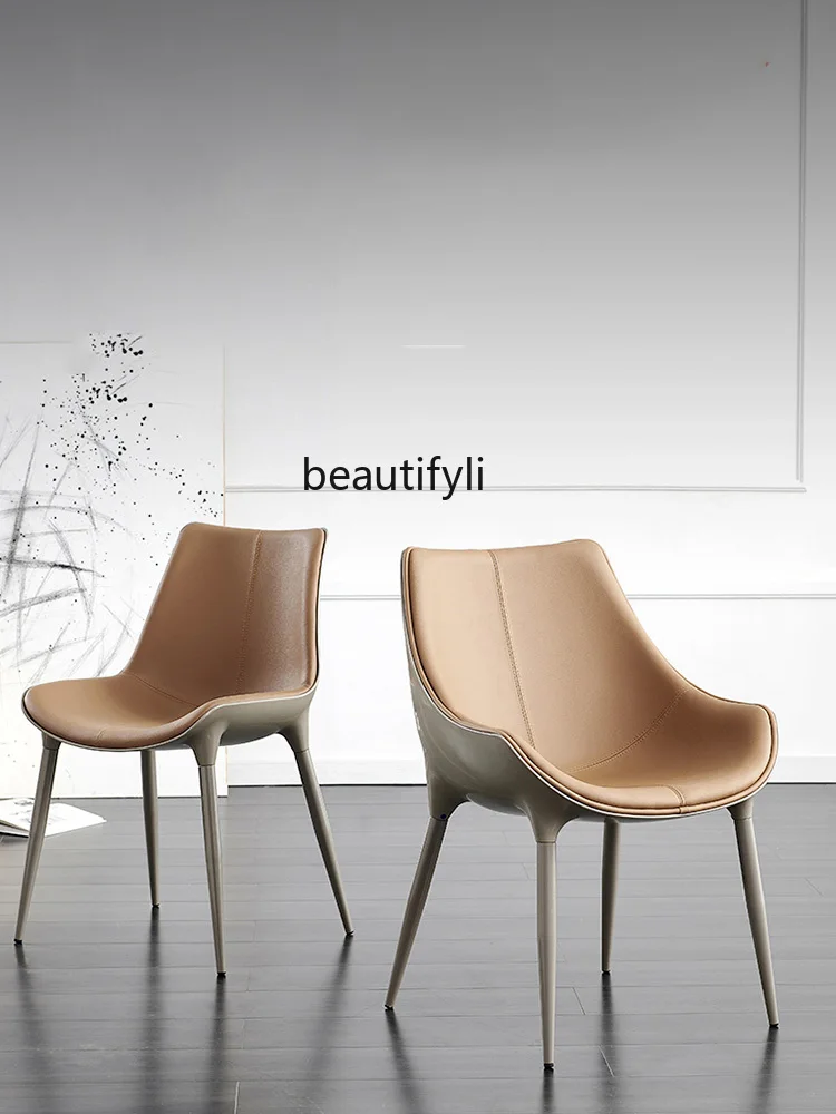 zqItalian Minimalist Leather Dining Chair Nordic Backrest Dining Table and Chair Home Chair
zqItalian Minimalist Leather Dining Chair Nordic Backrest Dining Table and Chair Home Chair