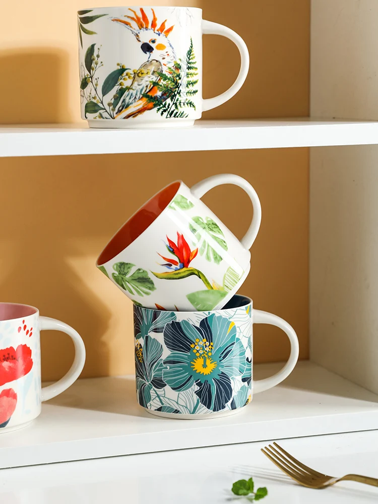 450ml Creative Flower And Bird Ceramic Mug Chinese Style Household Drinking Water Handle Cups Large Capacity Coffee Milk
450ml Creative Flower And Bird Ceramic Mug Chinese Style Household Drinking Water Handle Cups Large Capacity Coffee Milk