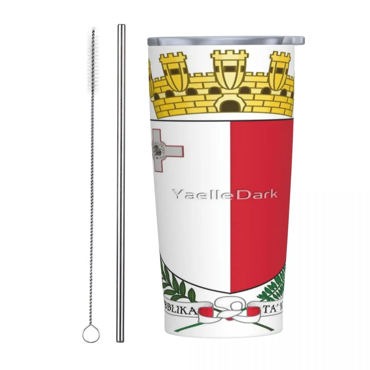 Coat Of Arms Of Malta Stainless Steel Mug Odourless easy to use With straw brush Reusable
Coat Of Arms Of Malta Stainless Steel Mug Odourless easy to use With straw brush Reusable