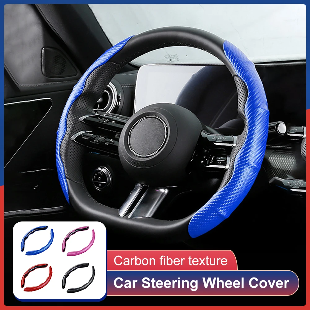 Universal Steering Wheel Cover 38cm/15inch Carbon Fiber ABS Cover Non-Slip Steering Wheel Booster Car Decor Interior Accessories
Universal Steering Wheel Cover 38cm/15inch Carbon Fiber ABS Cover Non-Slip Steering Wheel Booster Car Decor Interior Accessories