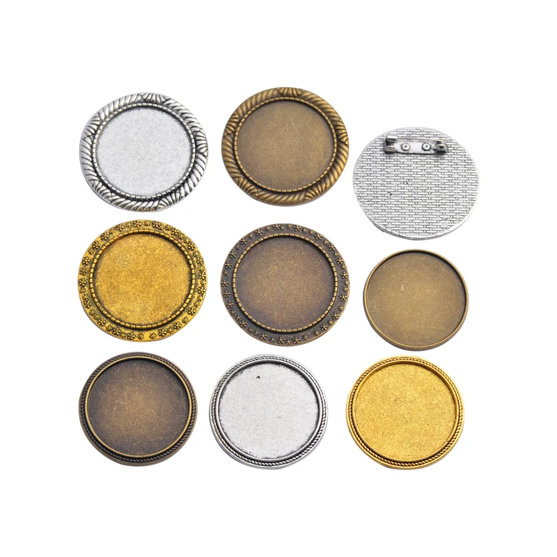 5pcs 30mm Inner Size Antique Silver Plated and Bronze Gold Brooch Pin Classic Style Cabochon Base Setting
5pcs 30mm Inner Size Antique Silver Plated and Bronze Gold Brooch Pin Classic Style Cabochon Base Setting