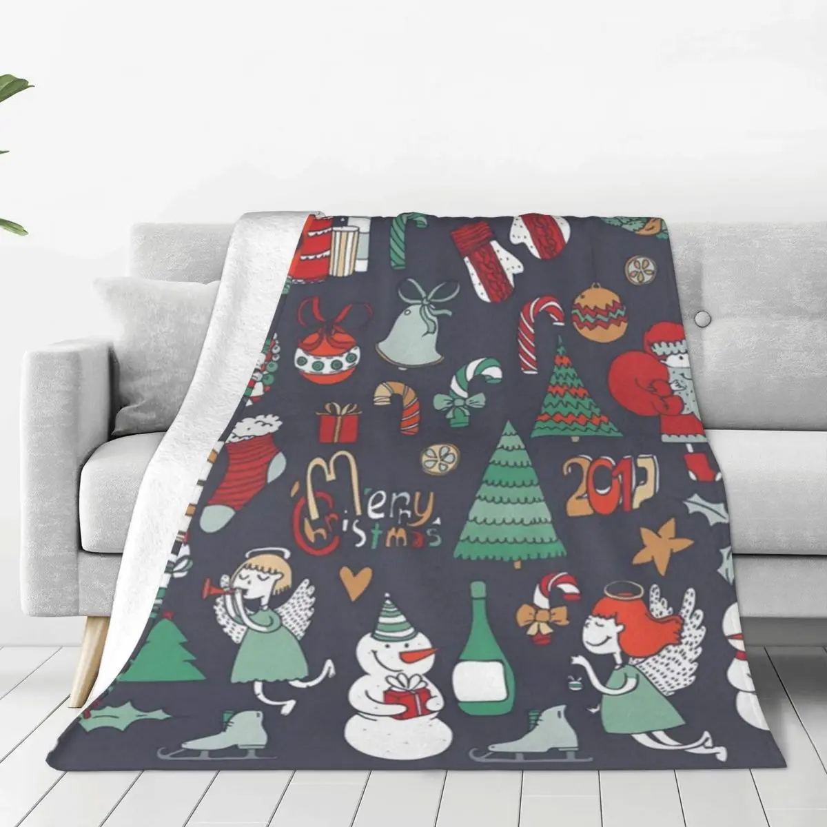 Christmas Set Soft Fleece Throw Blanket Warm and Cozy for All Seasons Comfy Microfiber Blanket for Couch Sofa Bed 40"x30"
Christmas Set Soft Fleece Throw Blanket Warm and Cozy for All Seasons Comfy Microfiber Blanket for Couch Sofa Bed 40"x30"