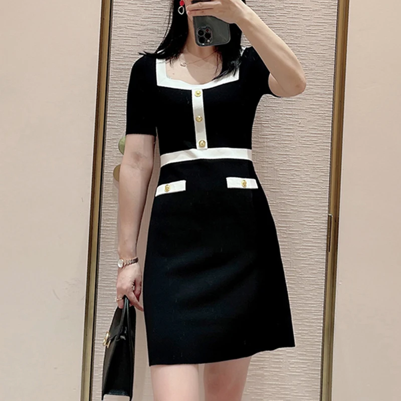 2022YearsAngelababyAngelababy's Same Style Square Collar Dress Women's Summer High Waist Slimming Classic Style Short Skirt
2022YearsAngelababyAngelababy's Same Style Square Collar Dress Women's Summer High Waist Slimming Classic Style Short Skirt