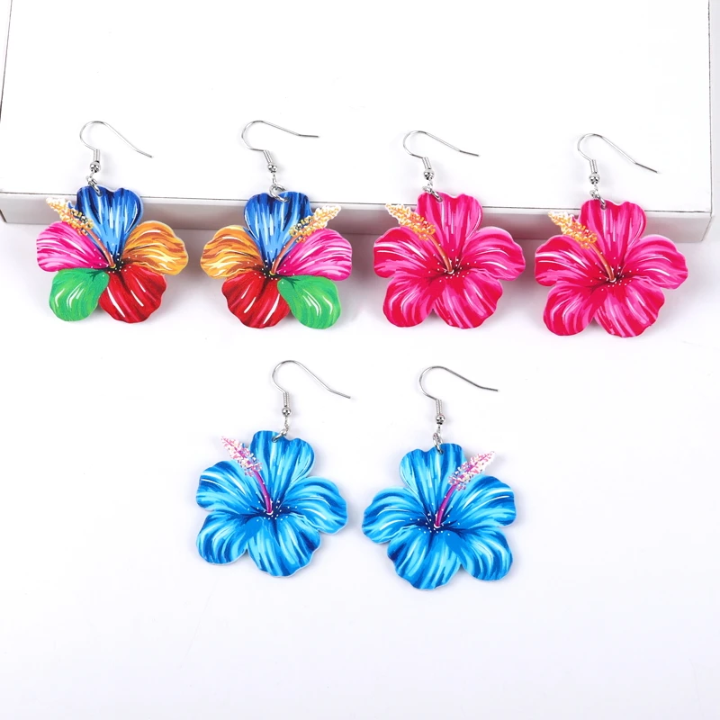 Fashion Oil Painting Flowers Acrylic Women’s Drop Earrings 2023 Sweet Big Petal Floral Dangle Earring Summer Jewelry Gifts 
Fashion Oil Painting Flowers Acrylic Women’s Drop Earrings 2023 Sweet Big Petal Floral Dangle Earring Summer Jewelry Gifts