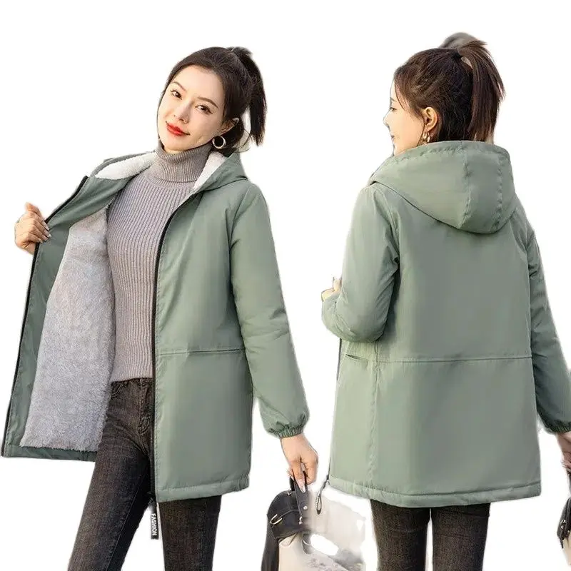 Women Windbreaker 2022 New Autumn Winter Jackets Thick Warm Solid All-match Trench Coats Fleece Outwear Straight Hooded Tops
Women Windbreaker 2022 New Autumn Winter Jackets Thick Warm Solid All-match Trench Coats Fleece Outwear Straight Hooded Tops