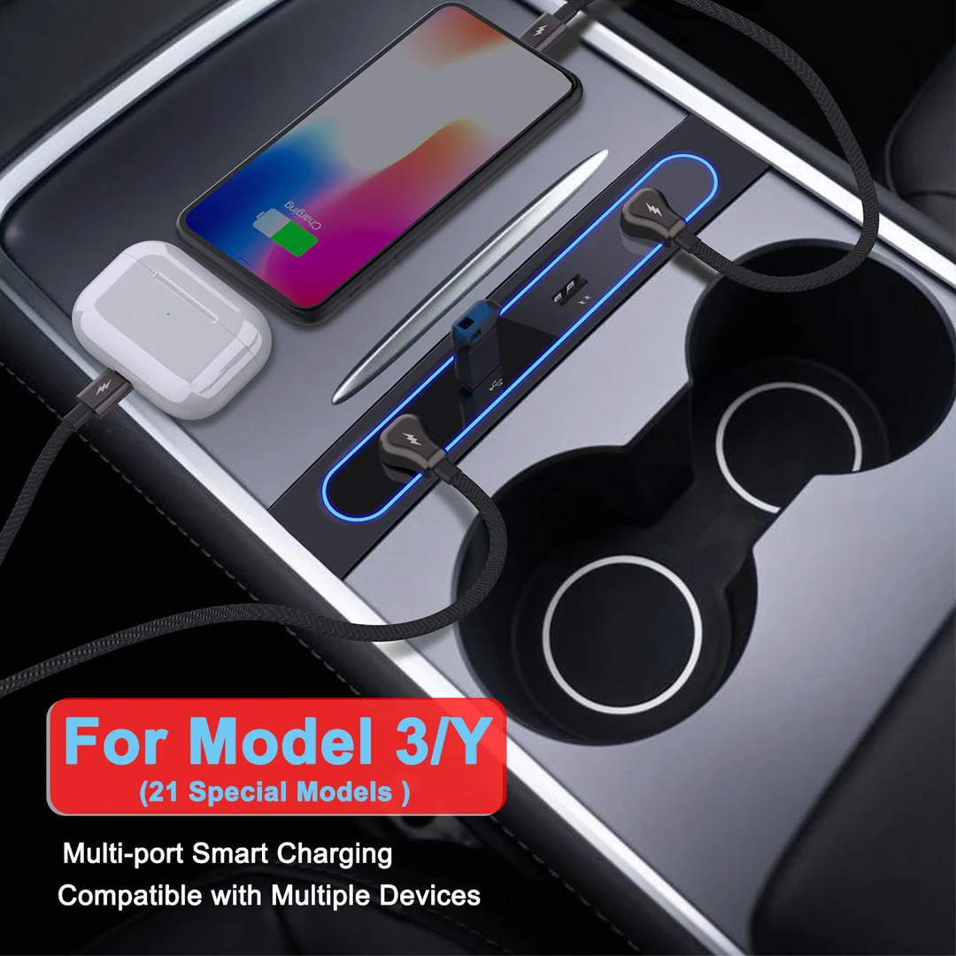 Зарядное устройство 27 Вт для 2021-2022 Tesla Model 3, док-станция модели Y, USB-хаб с шунтом, модель 3, аксессуары для модели Y
Зарядное устройство 27 Вт для 2021-2022 Tesla Model 3, док-станция модели Y, USB-хаб с шунтом, модель 3, аксессуары для модели Y