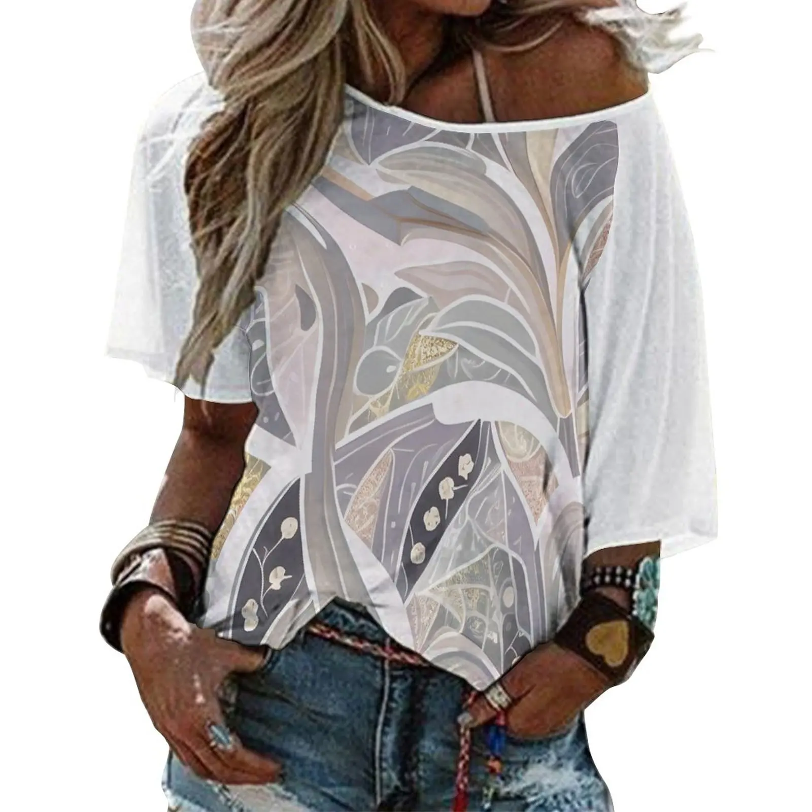 Full Print Printing Women'S Medium Sleeved Straight Neck Short Sleeved Fashionable Printed T-Shirt Casual Summer 2023
Full Print Printing Women'S Medium Sleeved Straight Neck Short Sleeved Fashionable Printed T-Shirt Casual Summer 2023
