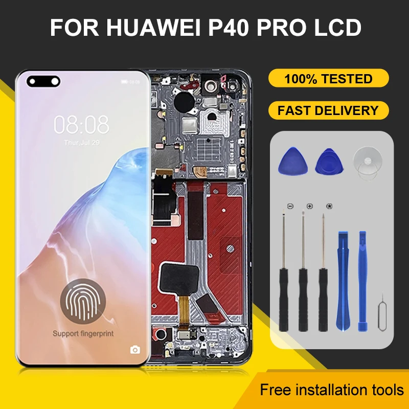 1Pcs 6.58 Inch ELS-NX9 Display For Huawei P40 Pro Lcd Touch Panel Screen Digitizer ELS-N04 ELS-AN00 LS-TN00 Assembly With Tools
1Pcs 6.58 Inch ELS-NX9 Display For Huawei P40 Pro Lcd Touch Panel Screen Digitizer ELS-N04 ELS-AN00 LS-TN00 Assembly With Tools