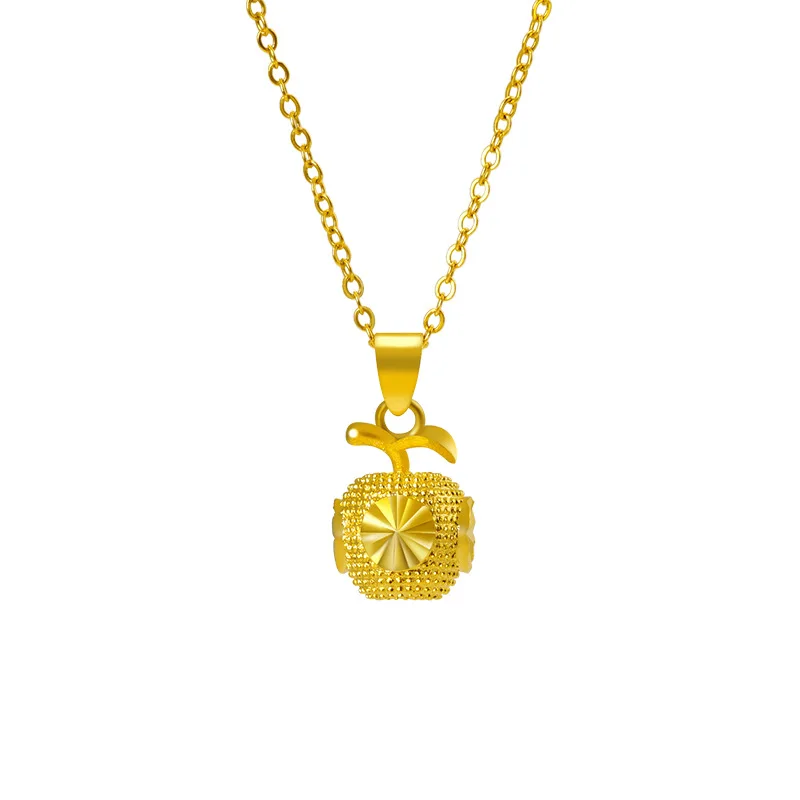 original 24K gold luxurious Chocker wedding Necklace Accessories golden apple Pendant Gold Choker Necklaces for Women Jewelry
original 24K gold luxurious Chocker wedding Necklace Accessories golden apple Pendant Gold Choker Necklaces for Women Jewelry