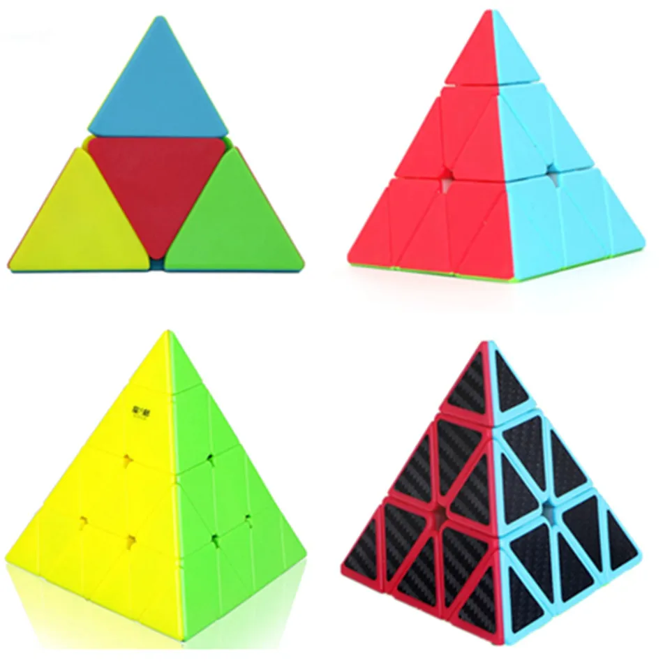 

Qiyi Пирамида 2x2 3x 3 скоростной магический куб черный/без наклеек профессиональный магический куб Пазлы красочные Развивающие игрушки для детей