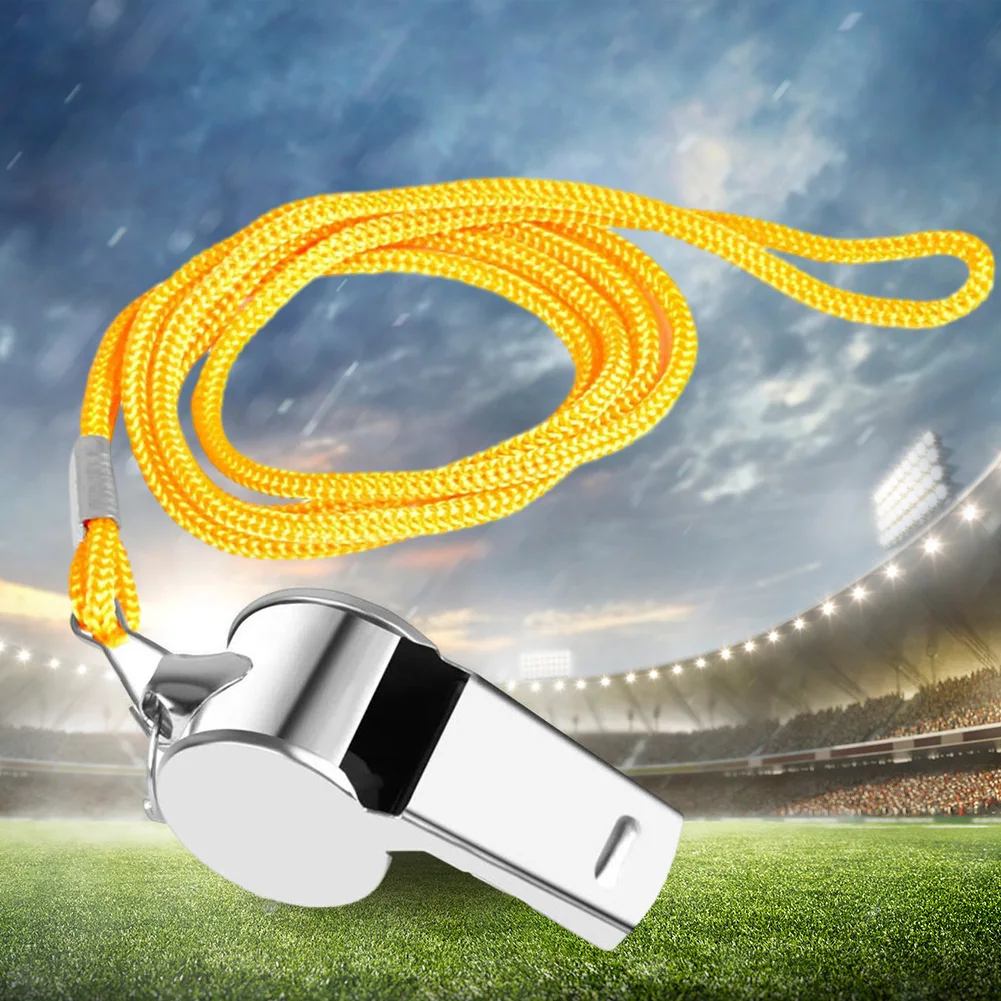 

Referee Whistles Portable Metal Whistle with Rope Extra Loud Sports Whistle Multipurpose for Soccer Football Basketball Training